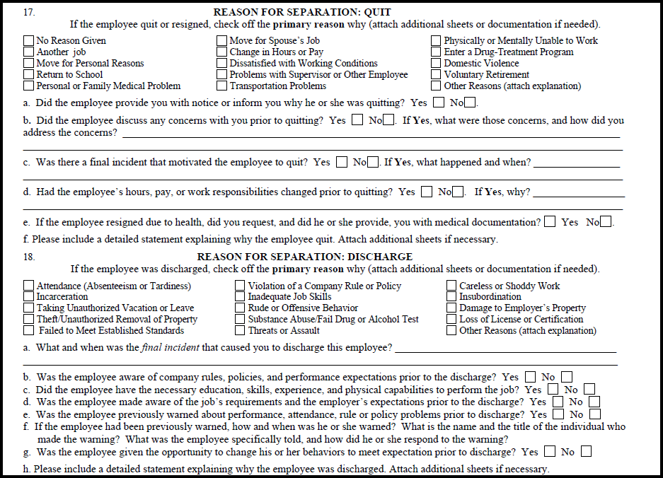 Example State Unemployment Claim page 2