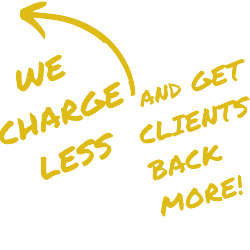 We charge less left arrow